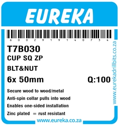 T7B030 - Cup Square Bolt & Nut -T7B030_Label_T
